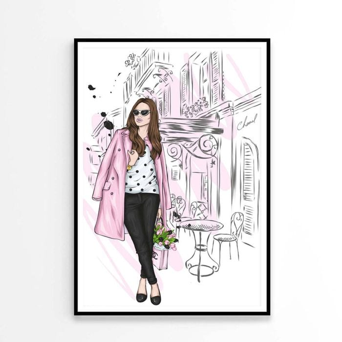 Modern Fashion Store with Girl Print 100% Australian Made 90x120cm (Poster)