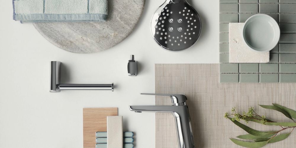 Mood boards with the Aplo collection. Left to right I/N 0311048, 0311049, 0311027, 0388350