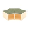 Jooyes Puzzle Series Kids Polygon Book Storage Bench with Cushion