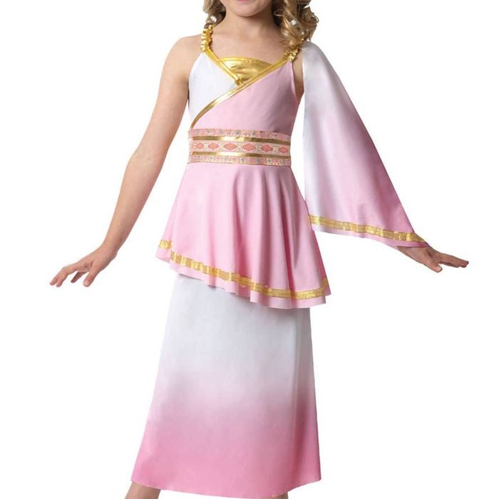 Ancient Pink Goddess Girls Dress Up Costume - 4-6