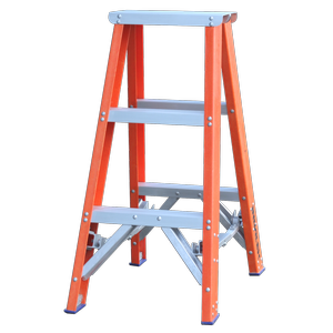 Indalex 0.9m 180KG Pro Series Industrial Fibreglass Double Sided Step Ladder