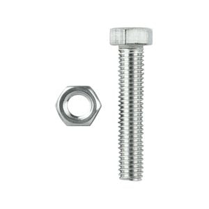 Pinnacle M6 x 40mm Zinc Plated Hex Head Bolts And Nuts - 6 Pack