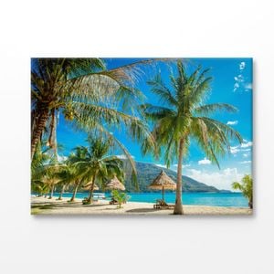 Tropical Island Beach in Thailand Print 100% Australian Made 180x120cm (Stretched Canvas)