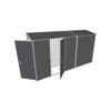 Build-a-Shed 0.8 x 3.7 x 2m Skillion Single Hinged Door Shed with Single Hinged Side Door - Grey