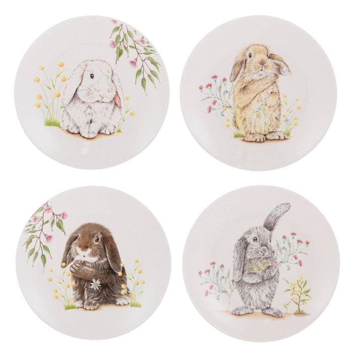 Ashdene Bunny Tales Set Of 4 Side Plates