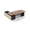 Modern Furniture DAXTON Executive Desk with Right Return - Warm Oak & Black