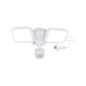 Brilliant 20W White Kratos LED DIY Twin Security Light With Motion Sensor
