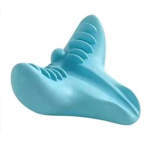 PC Pillow Cervical Traction Device Neck & Shoulder Relaxer Blue
