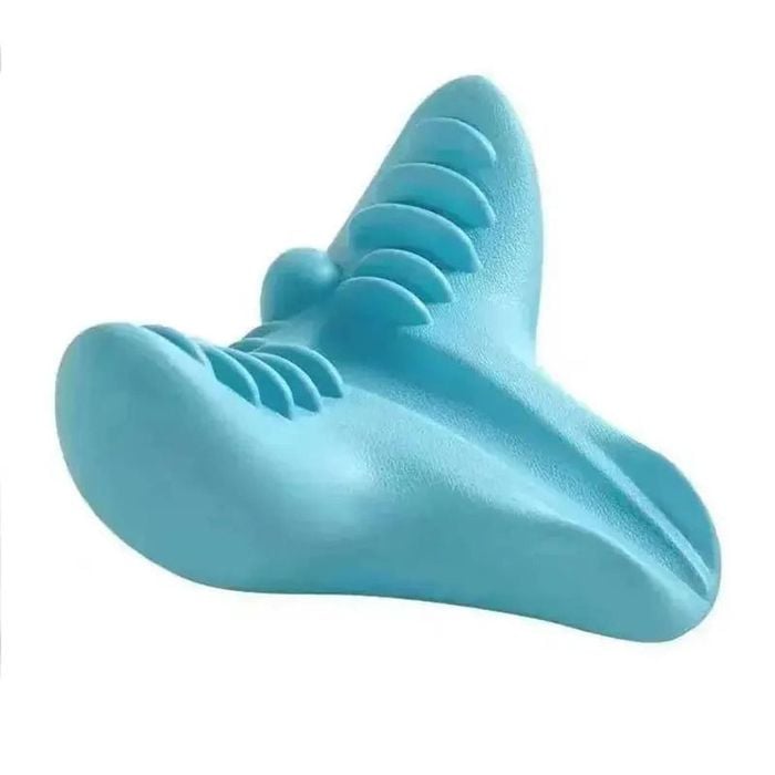 PC Pillow Cervical Traction Device Neck & Shoulder Relaxer Blue