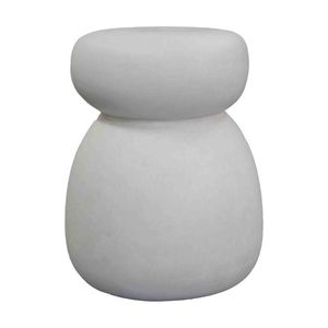 Modern Furniture ROCCO 38cm Indoor & Outdoor Side Table Stool - White Concrete