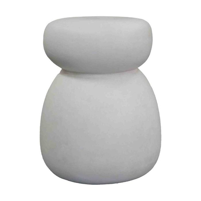 Modern Furniture ROCCO 38cm Indoor & Outdoor Side Table Stool - White Concrete