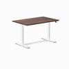 Desky Dual American Rustic Pine Softwood Sit Stand Desk 120x75cm White Frame Leg