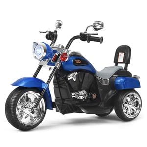 Costway Motorcycle Kid Electric Ride on Car Fire Engine Blue
