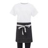 Southside Waist Apron Denim Black With Grey Ties Hospitality Uniform Kitchen