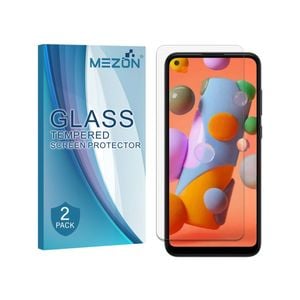 2 Pack MEZON Samsung Galaxy A21s Clear Tempered Glass Screen Protectors