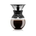 Bodum 1.0 L Black POUR OVER Coffee maker with permanent filter, 1.0 l, 34 oz 1 pcs
