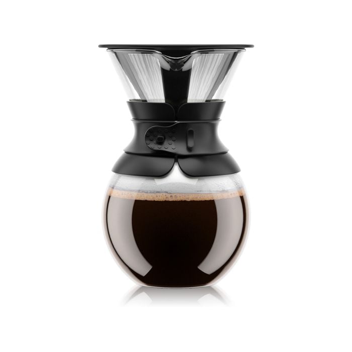 Bodum 1.0 l black pour over coffee maker with permanent filter, 1.0 l, 34 oz 1 pcs