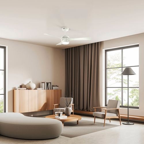 Hunter's ceiling fan in a living room setting