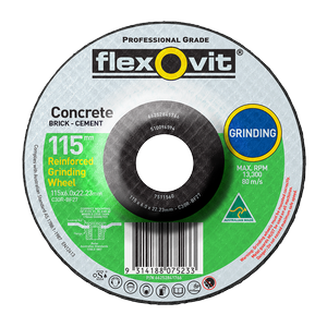 Flexovit 115 x 6 x 22.2mm DC C30R 7511560 Masonry Grinding Disc