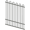 ProtectorAl 0350-1200W x 1500H Woodland Grey Loop Top Pool Fence Panel Raked Up to 15º