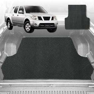6D Diamond Ute Tub Mat for Nissan Navara Dual Cab (D40 ST/STX) 2005-2014 (with factory plastic tub liner)-Black-Outback GT