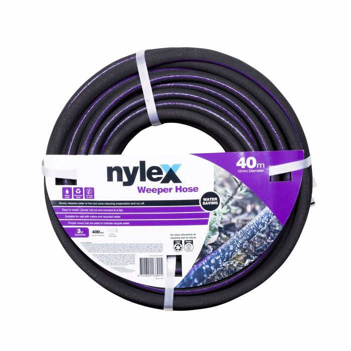 Nylex Recycled Water 12mm x 40m Weeper Hose