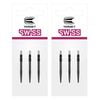 2x 3pc Target Swiss Firepoint Dart Point Replacement Spare Tip 30mm Black