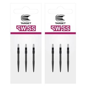 2x 3pc Target Swiss Firepoint Dart Point Replacement Spare Tip 30mm Black