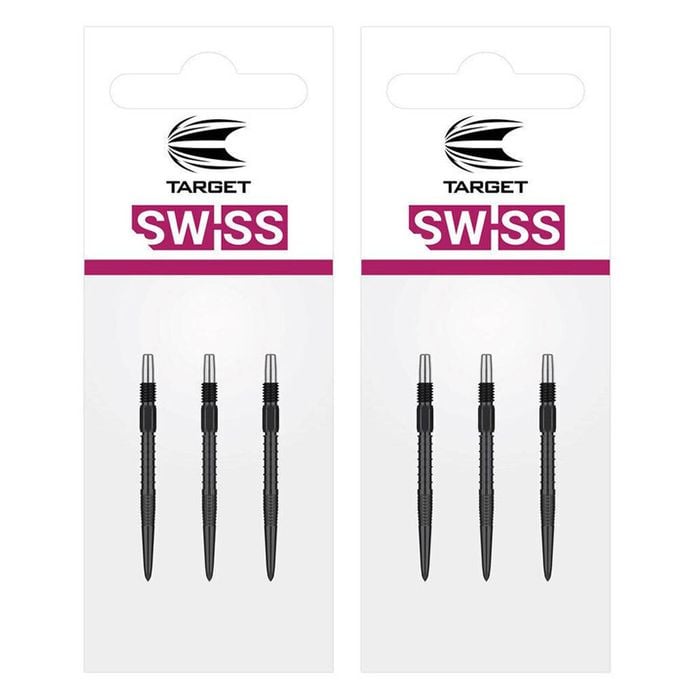 2x 3pc Target Swiss Firepoint Dart Point Replacement Spare Tip 30mm Black