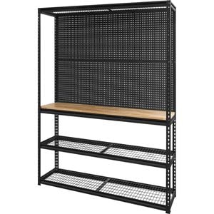 Pinnacle 2090 x 1500 x 540mm Black Matte 4 Tier Heavy Duty Workstation