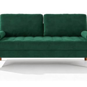 Gyllene 3-Seater Velvet Sofa - Green