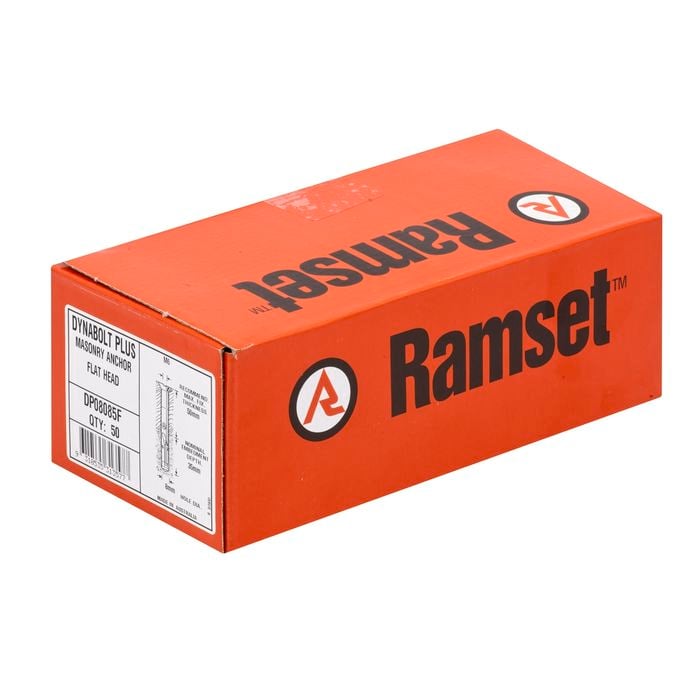 Ramset 8 x 85mm Countersunk DynaBolt Plus Masonry Anchor  - 50 Pack