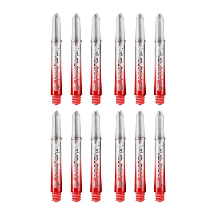 12pc Target Pro Vision Polycarbonate Shaft Dart Stem Game Accessory Short Red