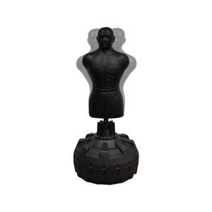 Silicone Skin Free Standing Human Bob Boxing Punching Dummy Bag - Black Color