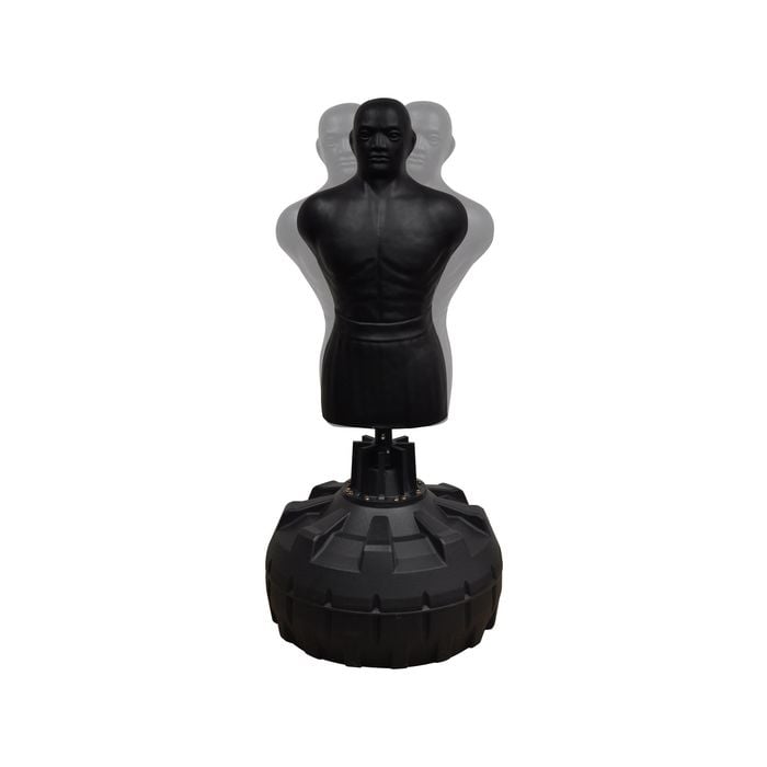 Silicone Skin Free Standing Human Bob Boxing Punching Dummy Bag - Black Color