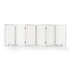 Petzly Pet Gate Dog Fence Safety Barrier With Support Feet 6 Panel 80cm White