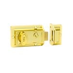 Yale Gold Single Cylinder Night Latch