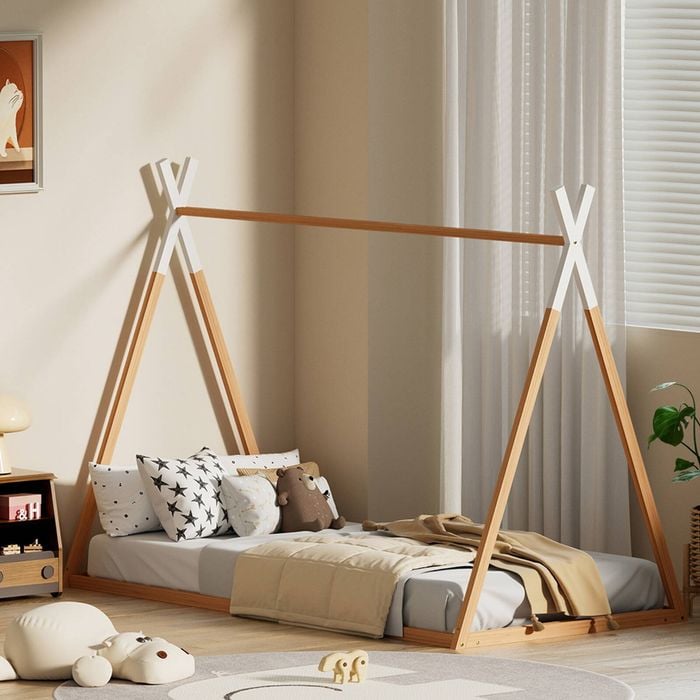 Artiss Bed Frame Kids Wooden Single