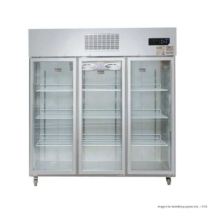 Thermaster Three Door Upright Display Fridge