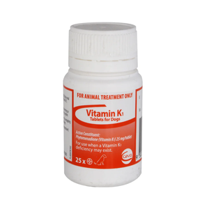 Ceva Vitamin K1 Tablets For Dogs and Cats - 25mg 25 Pack