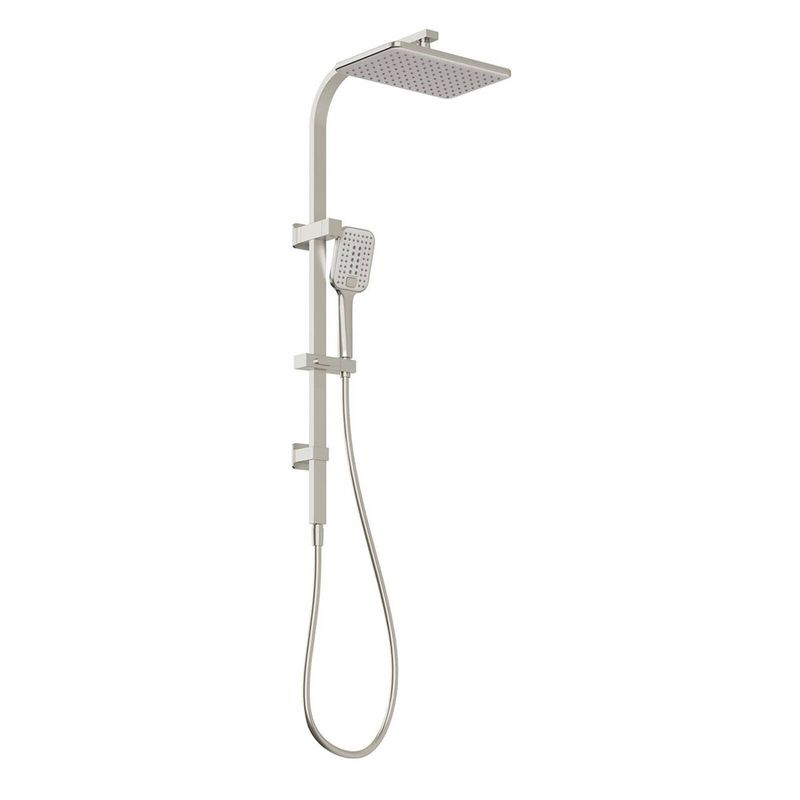 Twin Shower Brushed Nickel Overture