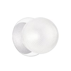 Lexi Lighting Odessa Diamond Cut Glass Led Wall Light With Chrome Base - White/large
