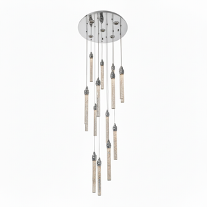 Element Lighting LENA 15 Stick Crystal Chandelier Tri-colour LED (Chrome)