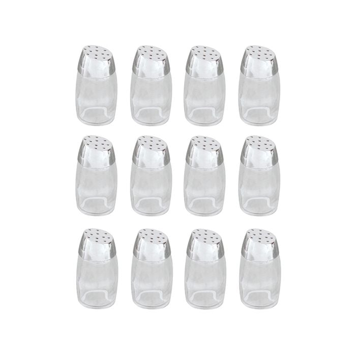 12 Glass Salt And Pepper Shakers Squire