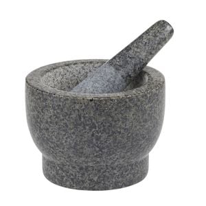 Davis & Waddell Traditional Granite Mortar & Pestle 20x14.5cm - Grey