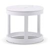 Hugo Outdoor Round Ceramic And Aluminium Side Table White