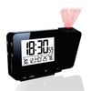 Catzon Projection Alarm Clock Dual Alarms With Snooze Function-black