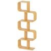 Costway S-shaped Bookcase 5-cube Bamboo Bookshelf Corner Display Shelf