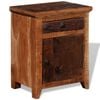 vidaXL Solid Acacia Reclaimed Wood Nightstand Brown Bedroom Bedside Table Unit