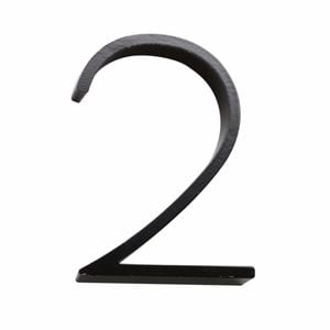 Sandleford 120mm Black Slimline House Number 2